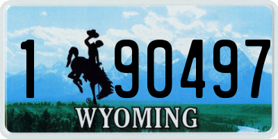 WY license plate 190497