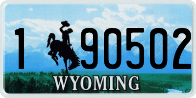 WY license plate 190502