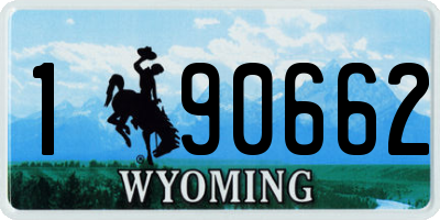WY license plate 190662
