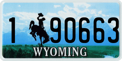 WY license plate 190663