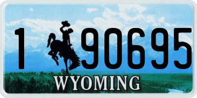 WY license plate 190695