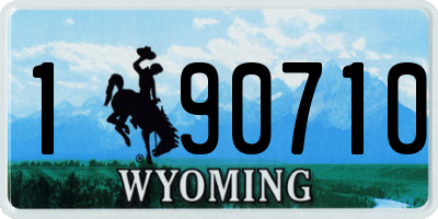 WY license plate 190710