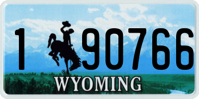 WY license plate 190766