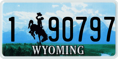 WY license plate 190797