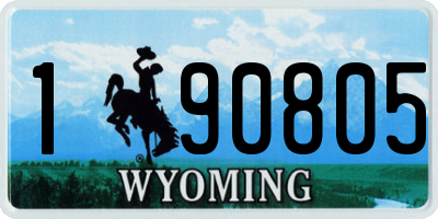 WY license plate 190805
