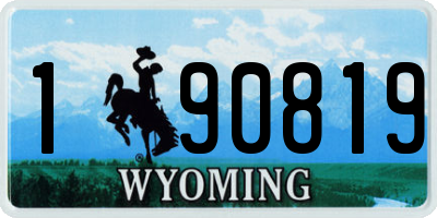 WY license plate 190819