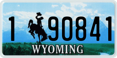 WY license plate 190841