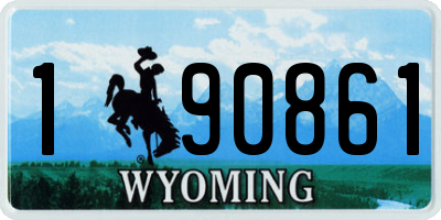 WY license plate 190861