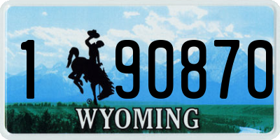 WY license plate 190870