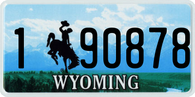 WY license plate 190878