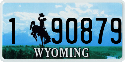 WY license plate 190879