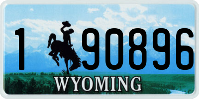 WY license plate 190896