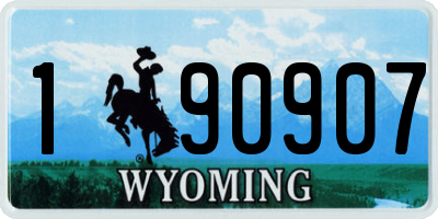 WY license plate 190907
