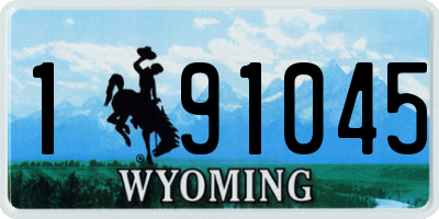 WY license plate 191045