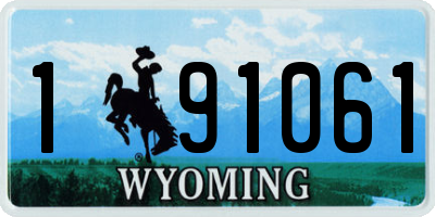 WY license plate 191061