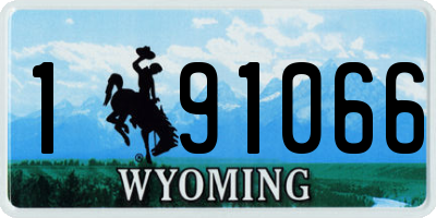 WY license plate 191066