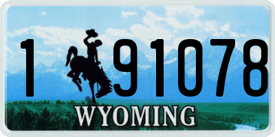 WY license plate 191078
