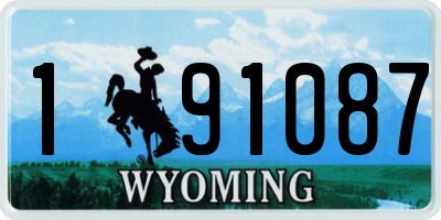 WY license plate 191087