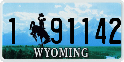 WY license plate 191142