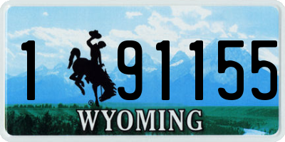 WY license plate 191155