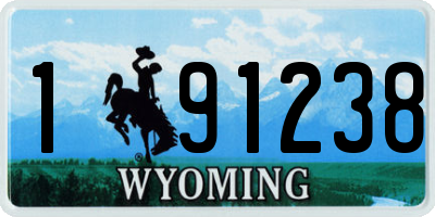 WY license plate 191238
