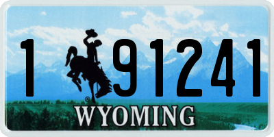 WY license plate 191241