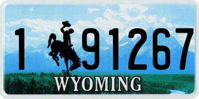 WY license plate 191267
