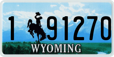 WY license plate 191270