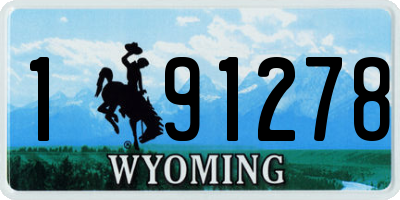 WY license plate 191278