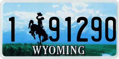 WY license plate 191290
