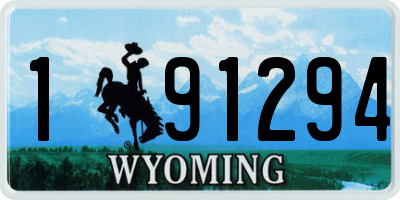 WY license plate 191294