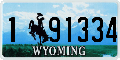WY license plate 191334
