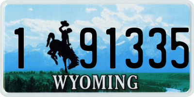 WY license plate 191335