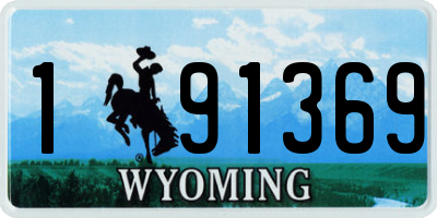 WY license plate 191369