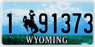 WY license plate 191373