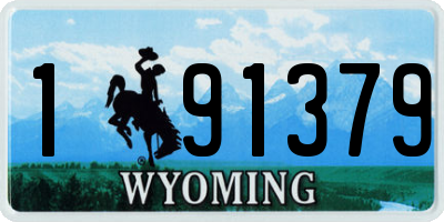 WY license plate 191379