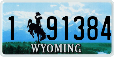 WY license plate 191384