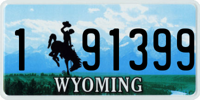 WY license plate 191399