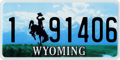 WY license plate 191406