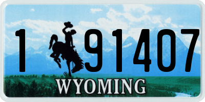 WY license plate 191407