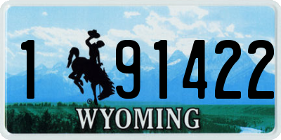 WY license plate 191422