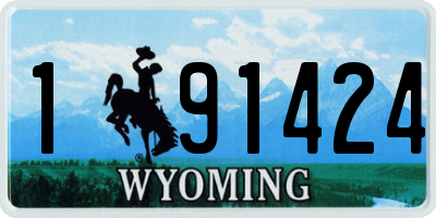 WY license plate 191424