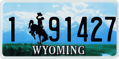 WY license plate 191427