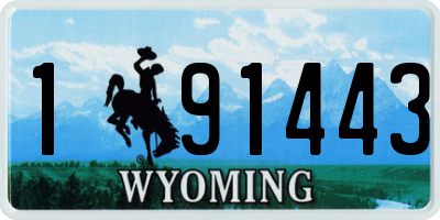 WY license plate 191443