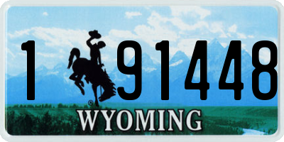 WY license plate 191448