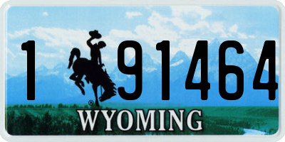 WY license plate 191464