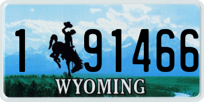 WY license plate 191466