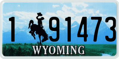 WY license plate 191473