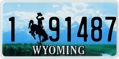WY license plate 191487