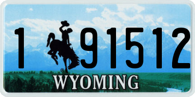 WY license plate 191512